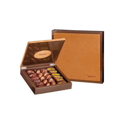 LIWA Deluxe camel leather box square
